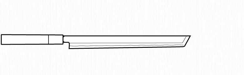 タコ引 先丸 和包丁／片刃包丁｜堺包丁の通販 實光刃物(じっこうはもの