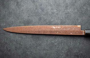 刺身包丁のサビ落とし