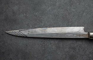 柳刃包丁を柳刃切付包丁にリメイク