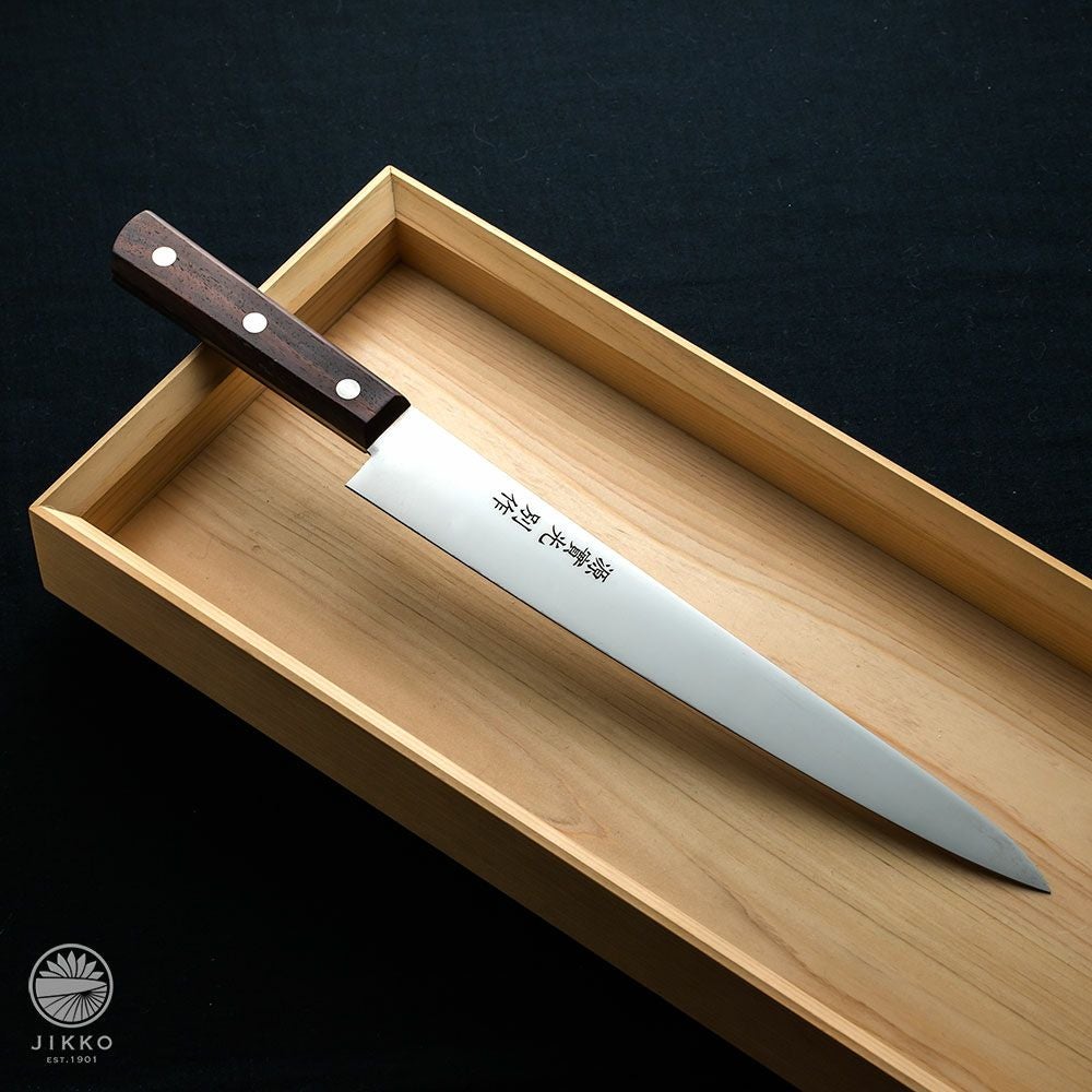 筋引包丁] 別作 ツバ無 筋引 270mm レビュー | 包丁通販なら明治33年