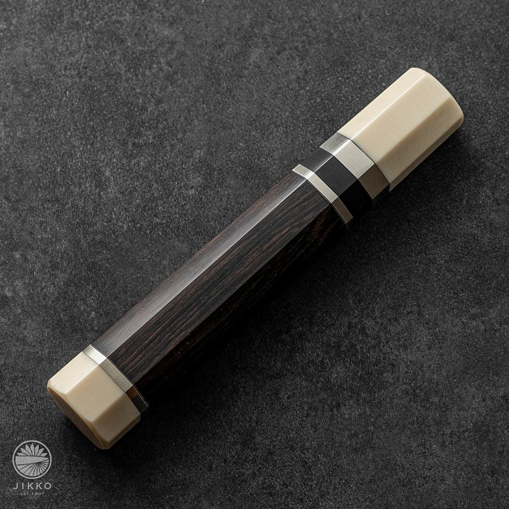 柄交換】黒檀八角 白(象牙風)銀巻柄 | 包丁通販なら明治33年創業の大阪