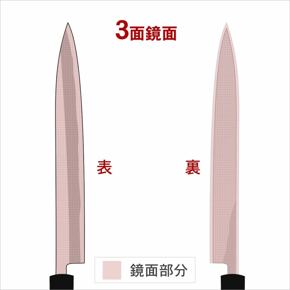 鏡面】3面：和の全鏡面 | 包丁通販なら明治33年創業の大阪 堺の實光