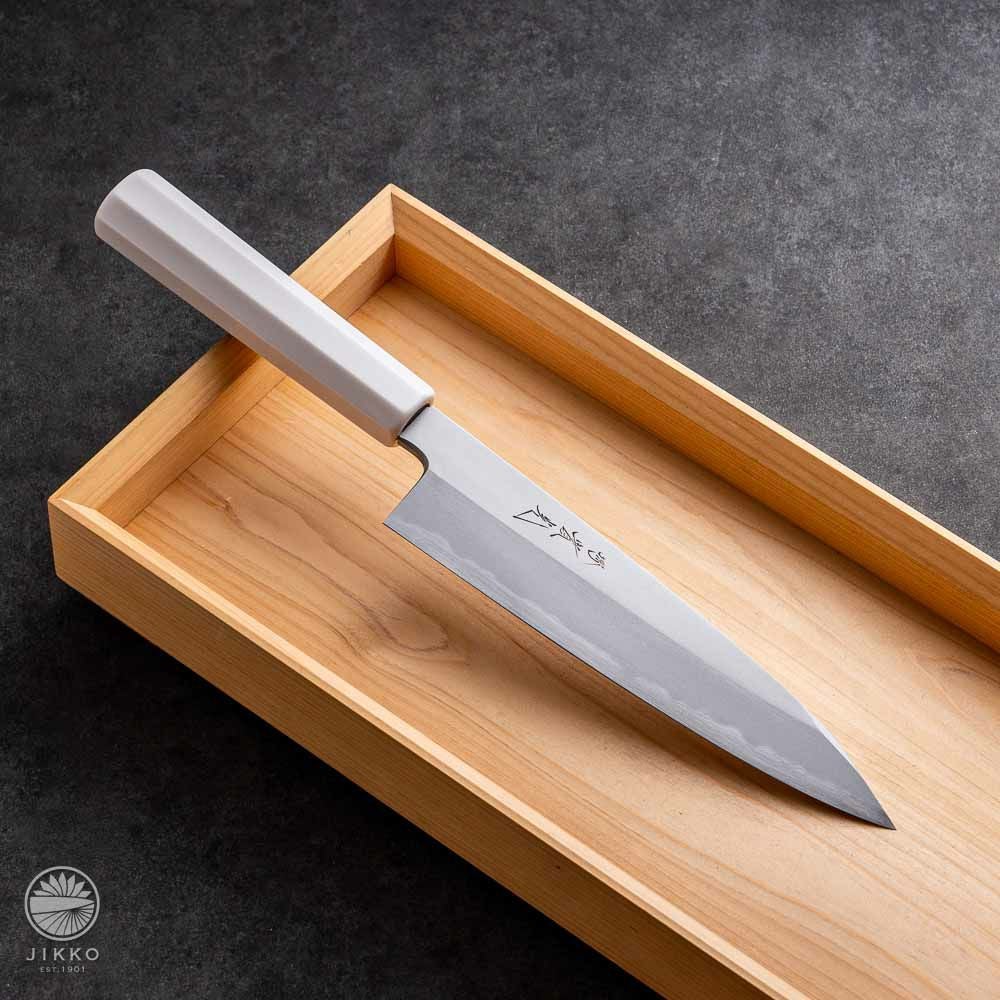 祇園 片刃牛刀 | 包丁通販なら明治33年創業の大阪 堺の實光刃物 (じっこう)